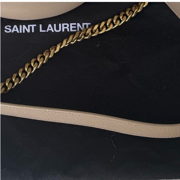 Yves Saint Laurent Beige Quilted Leather Crossbody Bag - Picture 7 of 9